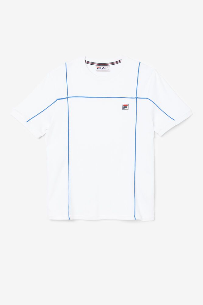 Fila T-Shirt Mens White - Terrinda Crew - Philippines 3984075-IO